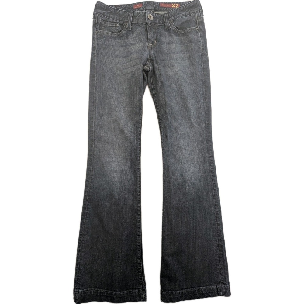 X2 Stella Low Rise Full Leg Flare Jeans Dark Wash Size 2L